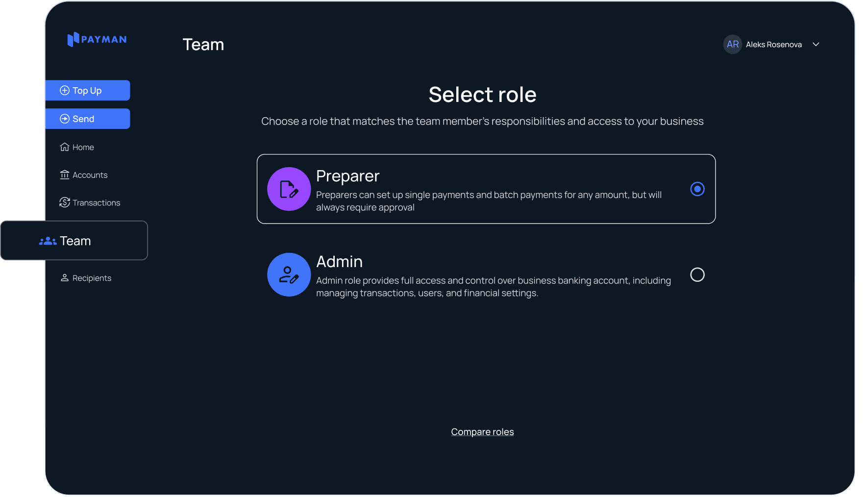 Business User Roles